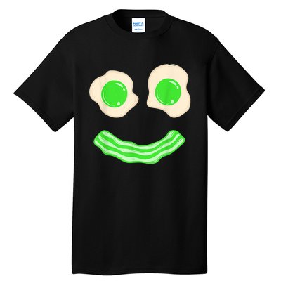 Green Eggs and Bacon Ham Smile Face Brunch Breakfast Costume Tall T-Shirt