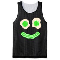 Green Eggs and Bacon Ham Smile Face Brunch Breakfast Costume Mesh Reversible Basketball Jersey Tank