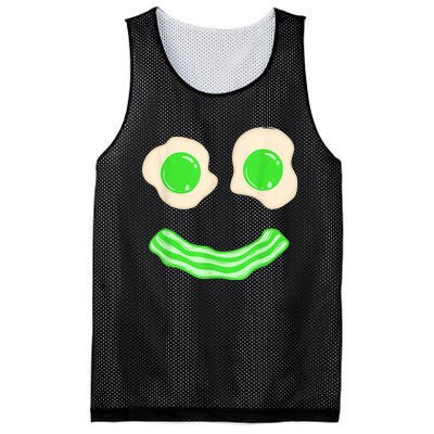 Green Eggs and Bacon Ham Smile Face Brunch Breakfast Costume Mesh Reversible Basketball Jersey Tank