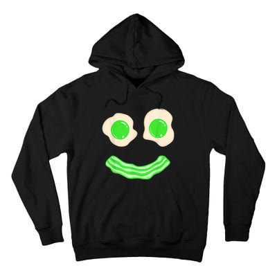 Green Eggs and Bacon Ham Smile Face Brunch Breakfast Costume Tall Hoodie