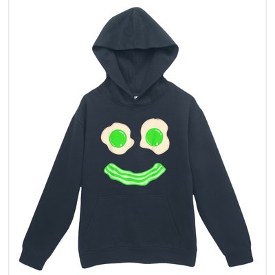 Green Eggs and Bacon Ham Smile Face Brunch Breakfast Costume Urban Pullover Hoodie