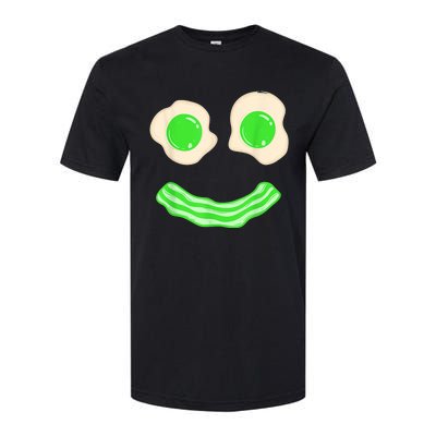 Green Eggs and Bacon Ham Smile Face Brunch Breakfast Costume Softstyle CVC T-Shirt