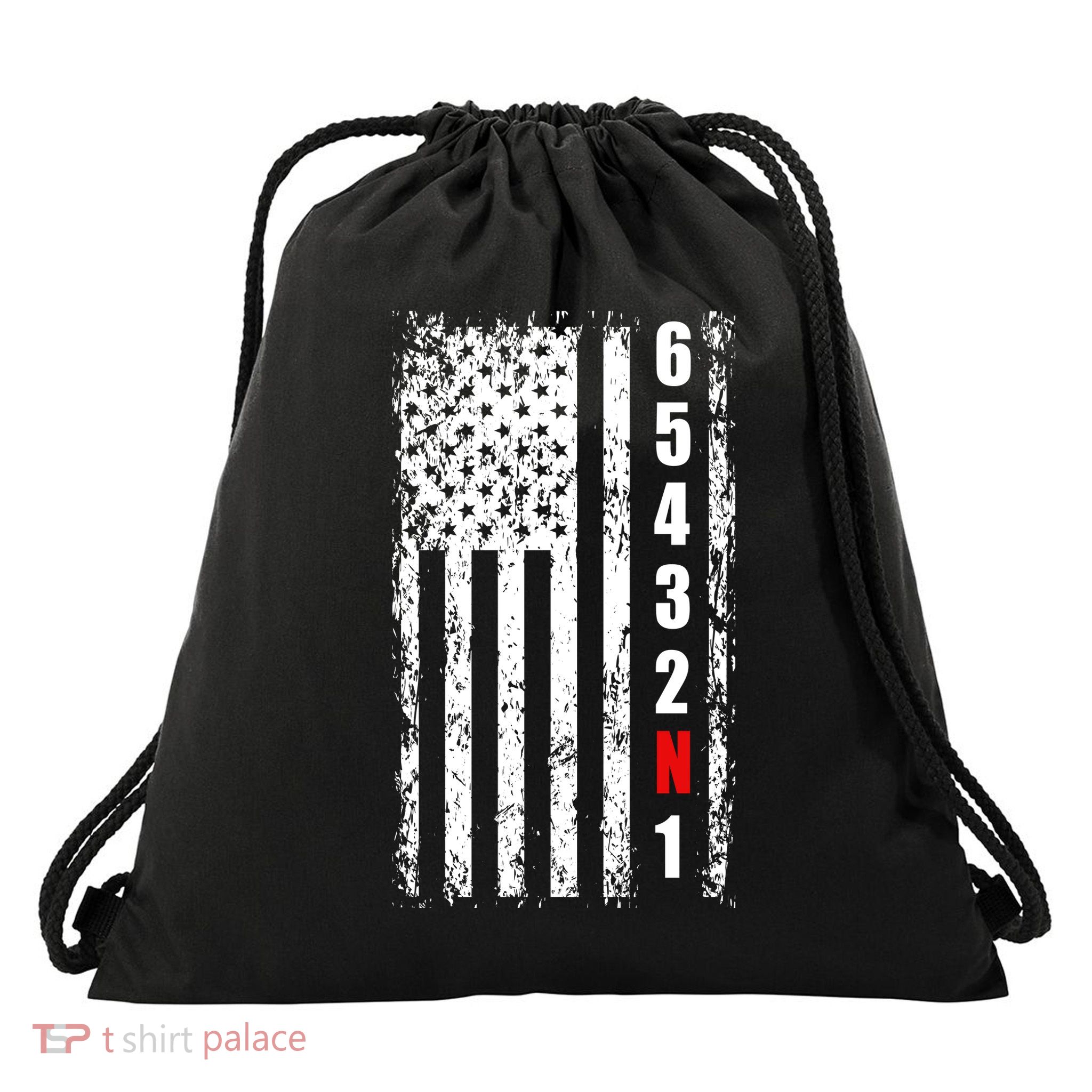 Gear Shift Racing Flag Neutral Drawstring Bag