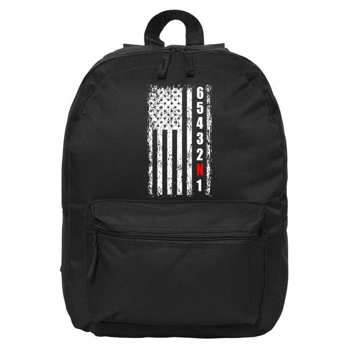 Gear Shift Racing Flag Neutral 16 in Basic Backpack