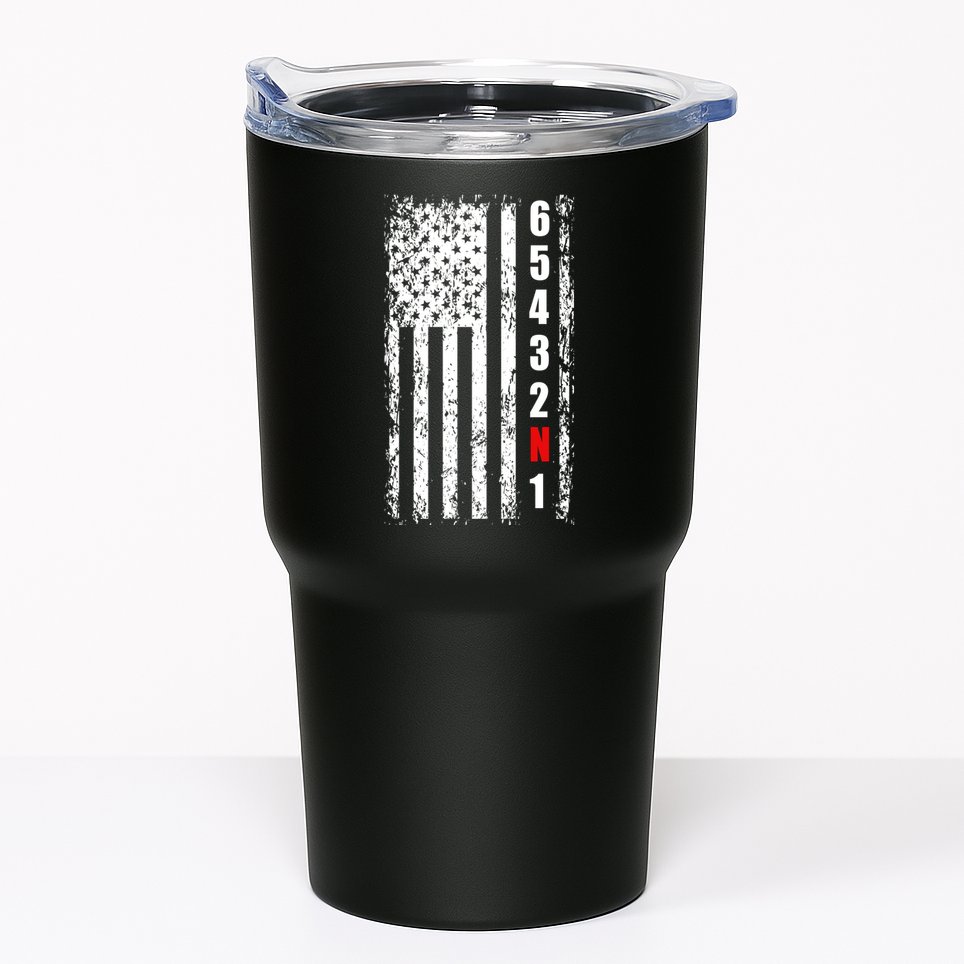 Gear Shift Racing Flag Neutral Tumbler