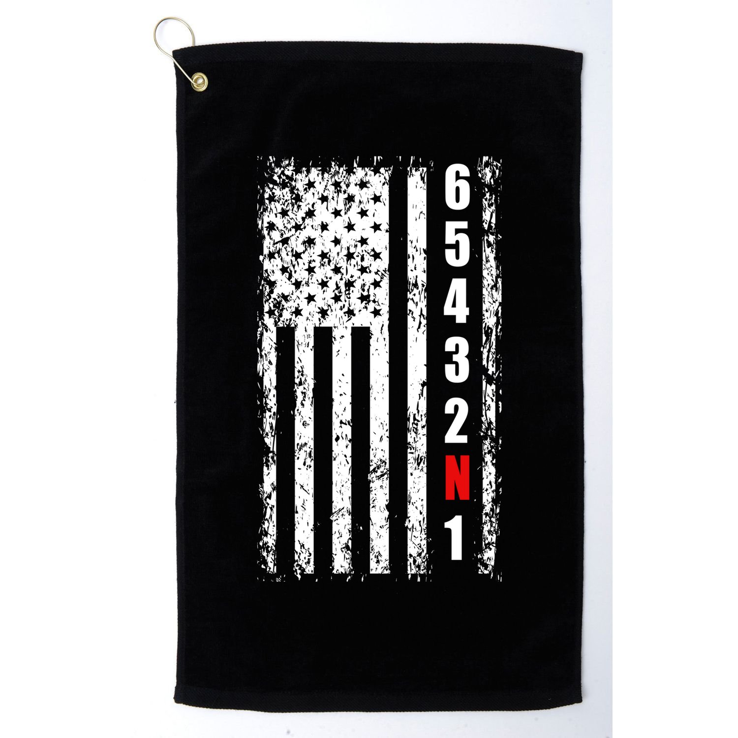 Gear Shift Racing Flag Neutral Golf Towel