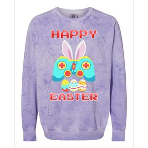 Gamer Easter Bunny Controller Easter Day Colorblast Crewneck Sweatshirt