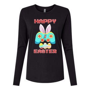 Gamer Easter Bunny Controller Easter Day Womens Cotton Relaxed Long Sleeve T-Shirt