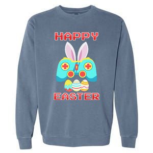 Gamer Easter Bunny Controller Easter Day Garment-Dyed Sweatshirt