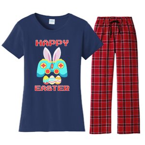 Gamer Easter Bunny Controller Easter Day Women's Flannel Pajama Set