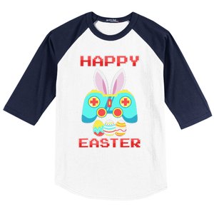 Gamer Easter Bunny Controller Easter Day Baseball Sleeve Shirt