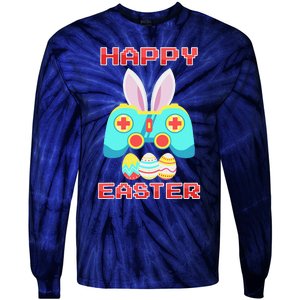 Gamer Easter Bunny Controller Easter Day Tie-Dye Long Sleeve Shirt