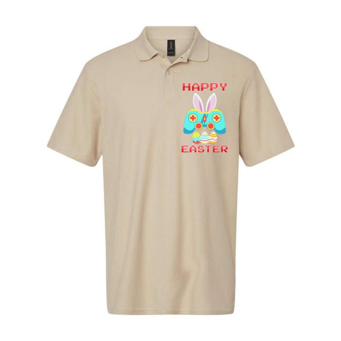 Gamer Easter Bunny Controller Easter Day Softstyle Adult Sport Polo