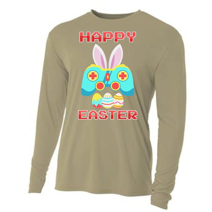 Gamer Easter Bunny Controller Easter Day Cooling Performance Long Sleeve Crew