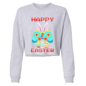 Gamer Easter Bunny Controller Easter Day Cropped Pullover Crew