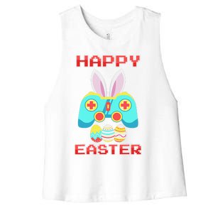 Gamer Easter Bunny Controller Easter Day Women's Racerback Cropped Tank