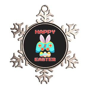 Gamer Easter Bunny Controller Easter Day Metallic Star Ornament