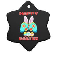 Gamer Easter Bunny Controller Easter Day Ceramic Star Ornament