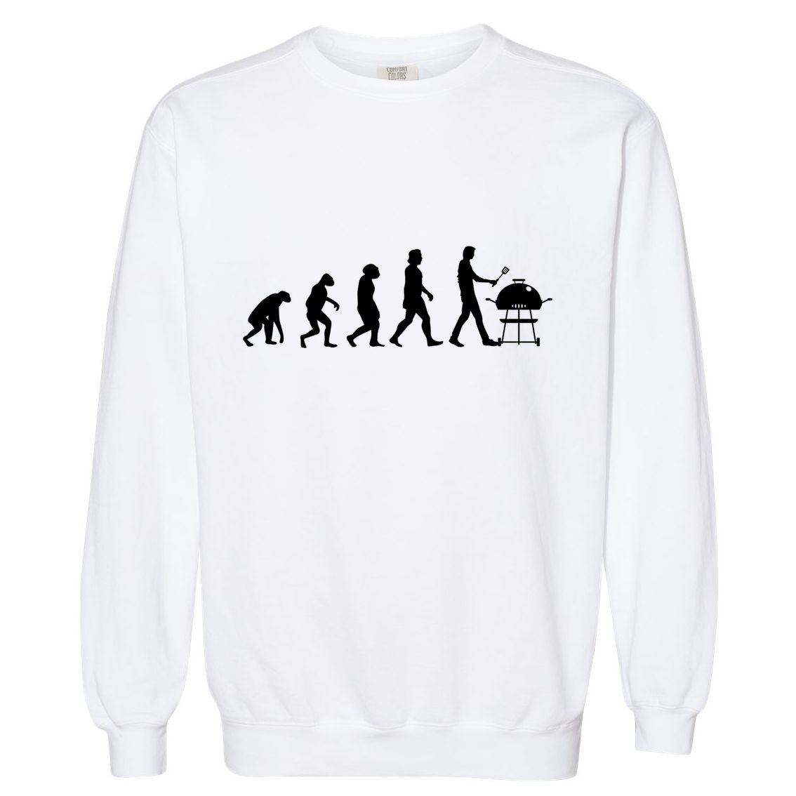 Grillers Evolution Barbecue Party Grilling Bbq Cute Gift Garment-Dyed Sweatshirt