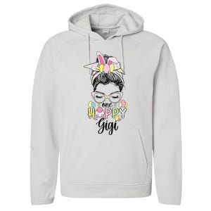 Grandmother Easter Bunny Gigi happy Easter Day Performance Fleece Hoodie