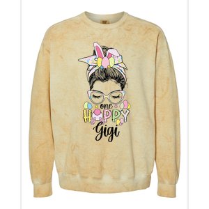 Grandmother Easter Bunny Gigi happy Easter Day Colorblast Crewneck Sweatshirt