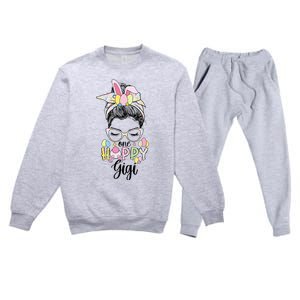 Grandmother Easter Bunny Gigi happy Easter Day Premium Crewneck Sweatsuit Set