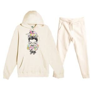 Grandmother Easter Bunny Gigi happy Easter Day Premium Hooded Sweatsuit Set