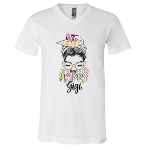 Grandmother Easter Bunny Gigi happy Easter Day V-Neck T-Shirt