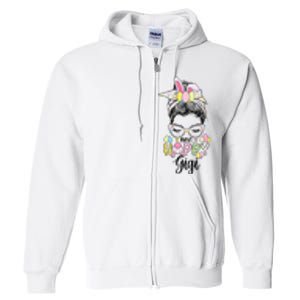 Grandmother Easter Bunny Gigi happy Easter Day Full Zip Hoodie