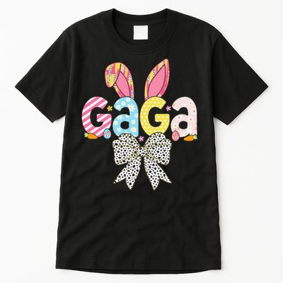 Gaga Easter Bunny Coquette Bow Women Happy Easter Day Tall T-Shirt