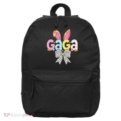 Gaga Easter Bunny Coquette Bow Women Happy Easter Day 16 in Basic Backpack