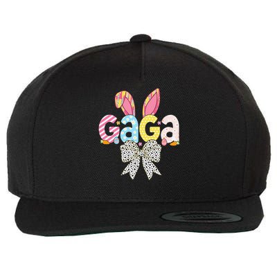 Gaga Easter Bunny Coquette Bow Women Happy Easter Day Wool Snapback Cap