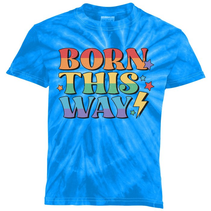 Gay Equality Born This Way Cool Gift Kids Tie-Dye T-Shirt