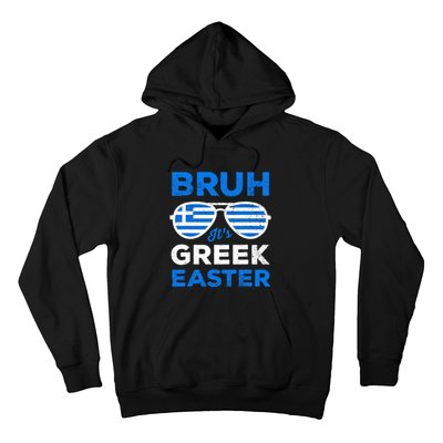 Greek Easter Bruh Funny Retro Sunglasses Greek Easter Hoodie