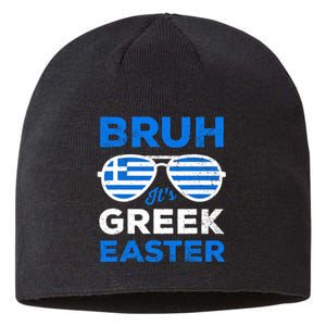 Greek Easter Bruh Funny Retro Sunglasses Greek Easter Sustainable Beanie