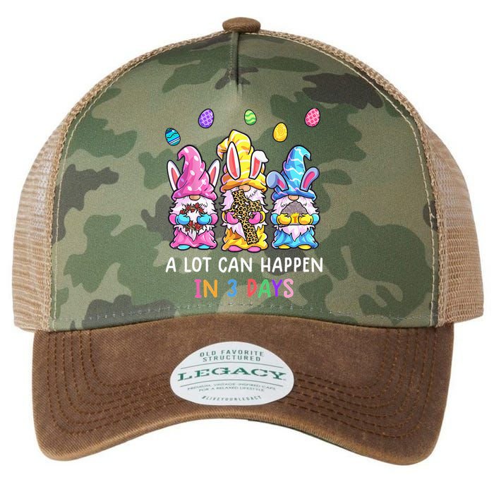 Gnome Easter Christian A Lot Can Happen In 3 Days Leopard Legacy Tie Dye Trucker Hat