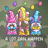 Gnome Easter Christian A Lot Can Happen In 3 Days Leopard Legacy Tie Dye Trucker Hat