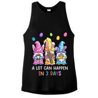 Gnome Easter Christian A Lot Can Happen In 3 Days Leopard Ladies PosiCharge Tri-Blend Wicking Tank