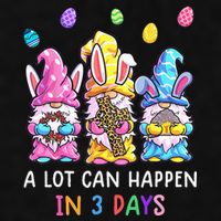 Gnome Easter Christian A Lot Can Happen In 3 Days Leopard Ladies PosiCharge Tri-Blend Wicking Tank
