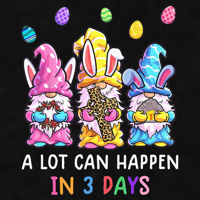 Gnome Easter Christian A Lot Can Happen In 3 Days Leopard Ladies PosiCharge Tri-Blend Wicking Tank