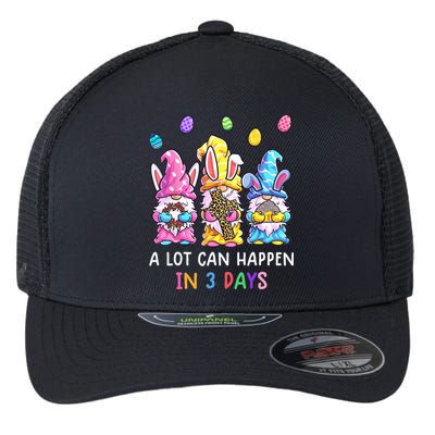 Gnome Easter Christian A Lot Can Happen In 3 Days Leopard Flexfit Unipanel Trucker Cap