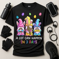 Gnome Easter Christian A Lot Can Happen In 3 Days Leopard Performance Shirt