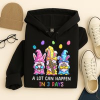 Gnome Easter Christian A Lot Can Happen In 3 Days Leopard Hoodie