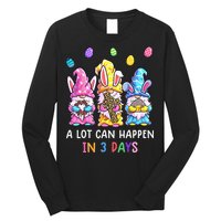 Gnome Easter Christian A Lot Can Happen In 3 Days Leopard Long Sleeve Shirt