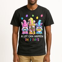 Gnome Easter Christian A Lot Can Happen In 3 Days Leopard Tall T-Shirt