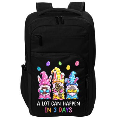 Gnome Easter Christian A Lot Can Happen In 3 Days Leopard Impact Tech Backpack