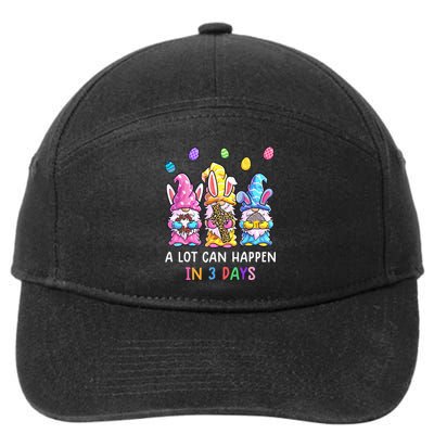 Gnome Easter Christian A Lot Can Happen In 3 Days Leopard 7-Panel Snapback Hat