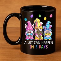 Gnome Easter Christian A Lot Can Happen In 3 Days Leopard 11oz C Handle Ceramic Mug