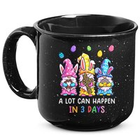 Gnome Easter Christian A Lot Can Happen In 3 Days Leopard 15oz Campfire Ceramic Mug