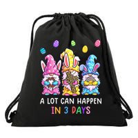 Gnome Easter Christian A Lot Can Happen In 3 Days Leopard Drawstring Bag